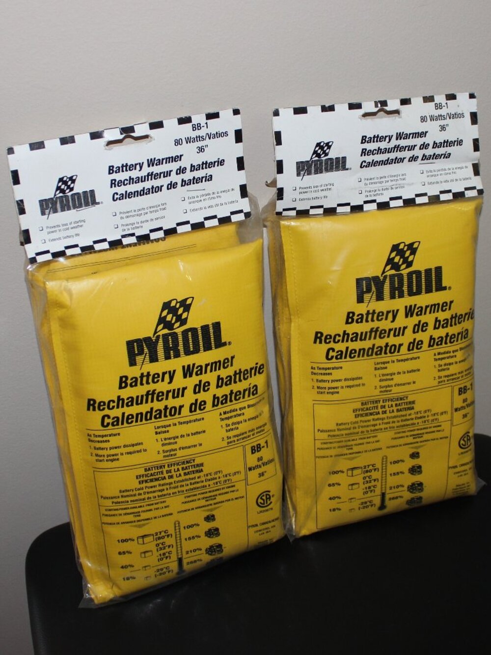 sealed vintage Pyroil Battery Warmer BB-1 80 Watts 36" Thermal Wrap Canada made